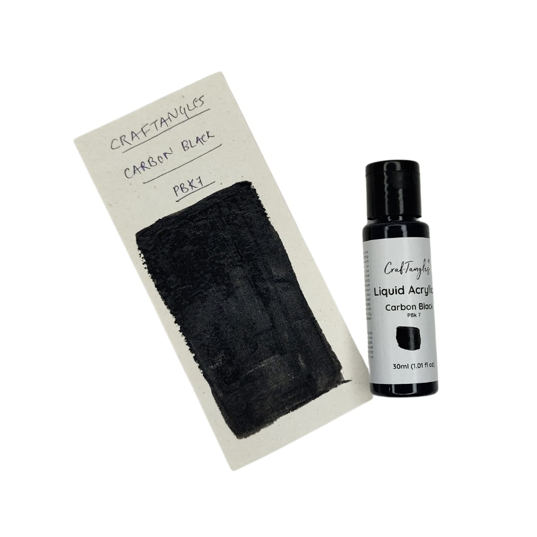 CrafTangles Liquid Acrylics / Acrylic Inks 30 ml - Carbon Black CrafTangles Liquid Acrylics Carbon Black 1 CrafTangles Liquid Acrylics / Acrylic Inks 30 ml - Carbon Black