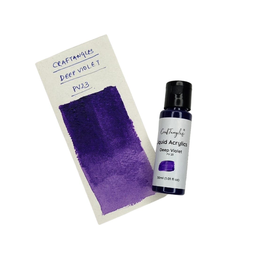 CrafTangles Liquid Acrylics / Acrylic Inks 30 ml - Deep Violet CrafTangles Liquid Acrylics Deep Violet 1 CrafTangles Liquid Acrylics / Acrylic Inks 30 ml - Deep Violet