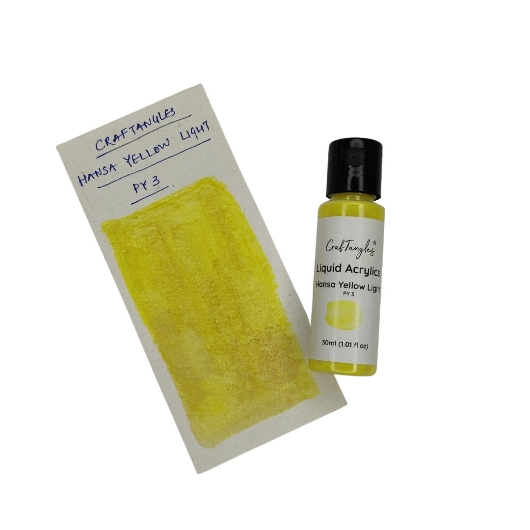 CrafTangles Liquid Acrylics / Acrylic Inks 30 ml - Hansa Yellow Light CrafTangles Liquid Acrylics Hansa Yellow Light 1 CrafTangles Liquid Acrylics / Acrylic Inks 30 ml - Hansa Yellow Light