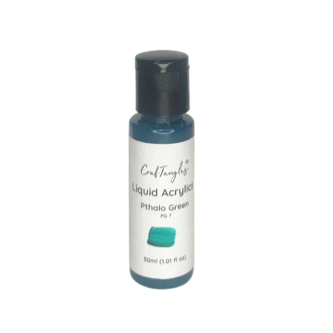 CrafTangles Liquid Acrylics / Acrylic Inks 30 ml - Pthalo Green CrafTangles Liquid Acrylics Pthalo Green CrafTangles_Liquid_Acrylics_Pthalo_Green