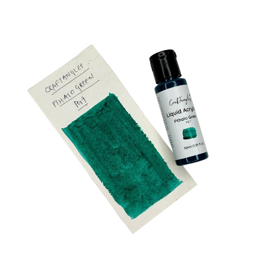 CrafTangles Liquid Acrylics / Acrylic Inks 30 ml - Pthalo Green CrafTangles Liquid Acrylics Pthalo Green 1 CrafTangles Liquid Acrylics / Acrylic Inks 30 ml - Pthalo Green