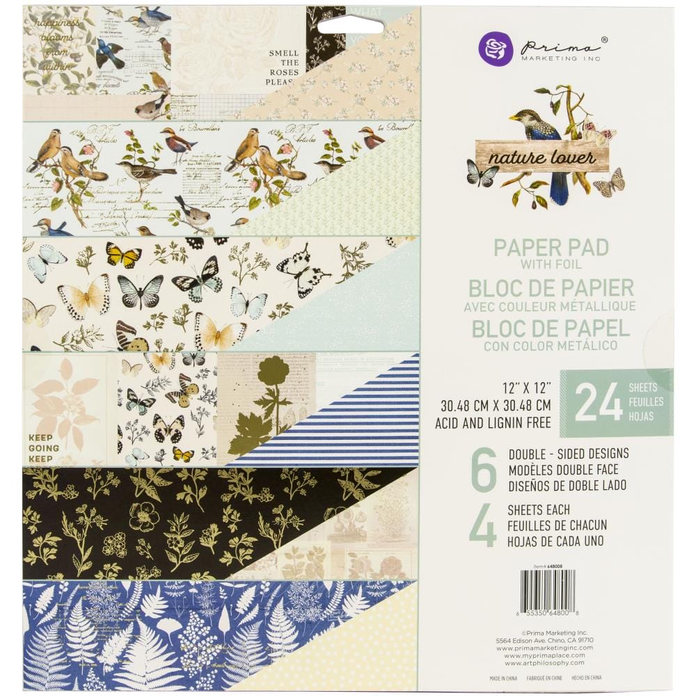 Prima Marketing Double-Sided Paper Pad 12"X12" 24/Pkg - Nature Lover