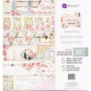 Prima Marketing Double-Sided Paper Pad 12"X12" 24/Pkg - With Love