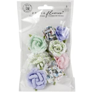 Prima Marketing Mulberry Paper Flowers - Rose Gouache/Watercolor Floral