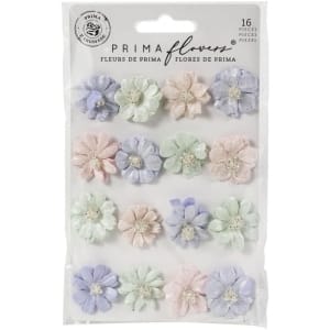 Prima Marketing Mulberry Paper Flowers - Pretty Tints/Watercolor Floral
