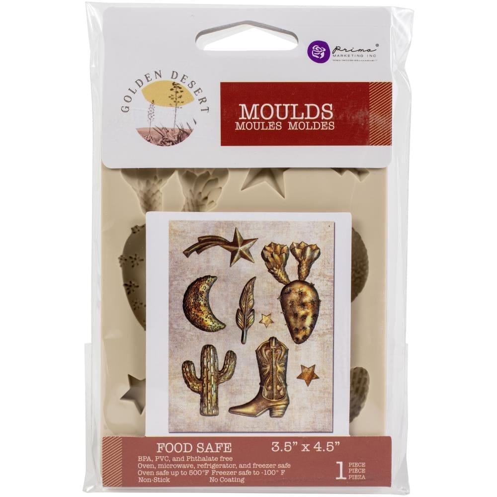Prima Decor Moulds 3.5"X4.5" - Golden Desert prima silicone mould 646325 Prima Decor Moulds 3.5"X4.5" - Golden Desert