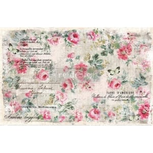 Prima Marketing Re-Design Mulberry Tissue 19"x30" - Floral Wallpaper