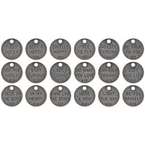 Tim Holtz Idea-Ology Metal Adornments 18/Pkg - Thought Tokens