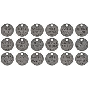 Tim Holtz Idea-Ology Metal Adornments 18/Pkg - Thought Tokens