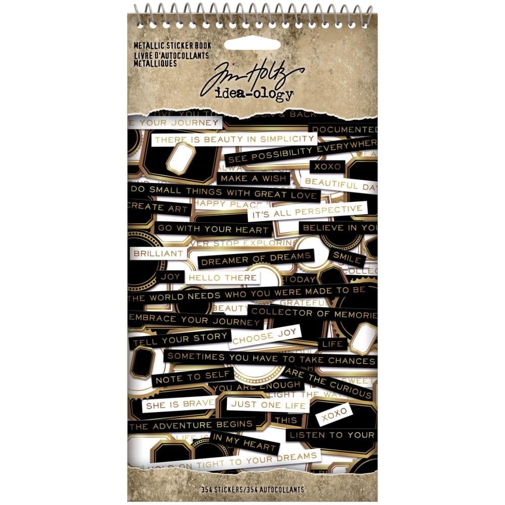 Tim Holtz Idealogy Spiral Bound Sticker Book - Metallic timholtz sticker 94134 Tim Holtz Idealogy Spiral Bound Sticker Book - Metallic