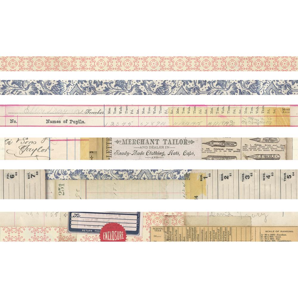 Tim Holtz ideaology Design Tape 6/Pkg - Merchant timholtz tape merchant 1 timholtz_tape_merchant_1