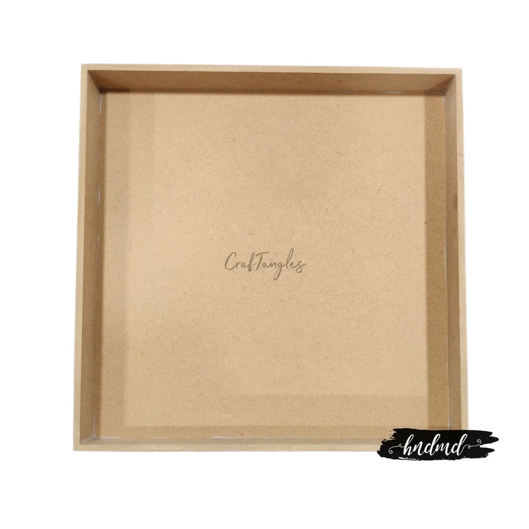 CrafTangles MDF Tray or Shadow Box (12.5 by 12.5 inches) 12x12 MDF ShadowBox NoHandle 1 CrafTangles MDF Tray or Shadow Box (12.5 by 12.5 inches)