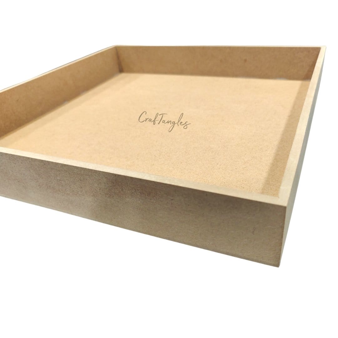 CrafTangles MDF Tray or Shadow Box (12.5 by 12.5 inches) 12x12 MDF ShadowBox NoHandle 2 12x12-MDF-ShadowBox-NoHandle-2