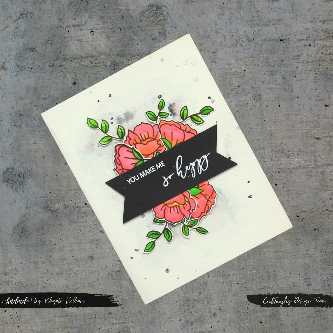 CrafTangles Photopolymer Stamps - Delicate Flowers CrafTangles Delicate Florals Stamp Cards 6 CrafTangles_Delicate_Florals_Stamp_Cards_6