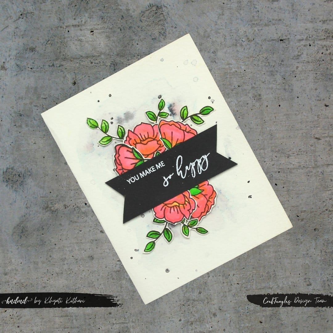 CrafTangles Photopolymer Stamps - Delicate Flowers CrafTangles Delicate Florals Stamp Cards 6 CrafTangles_Delicate_Florals_Stamp_Cards_6