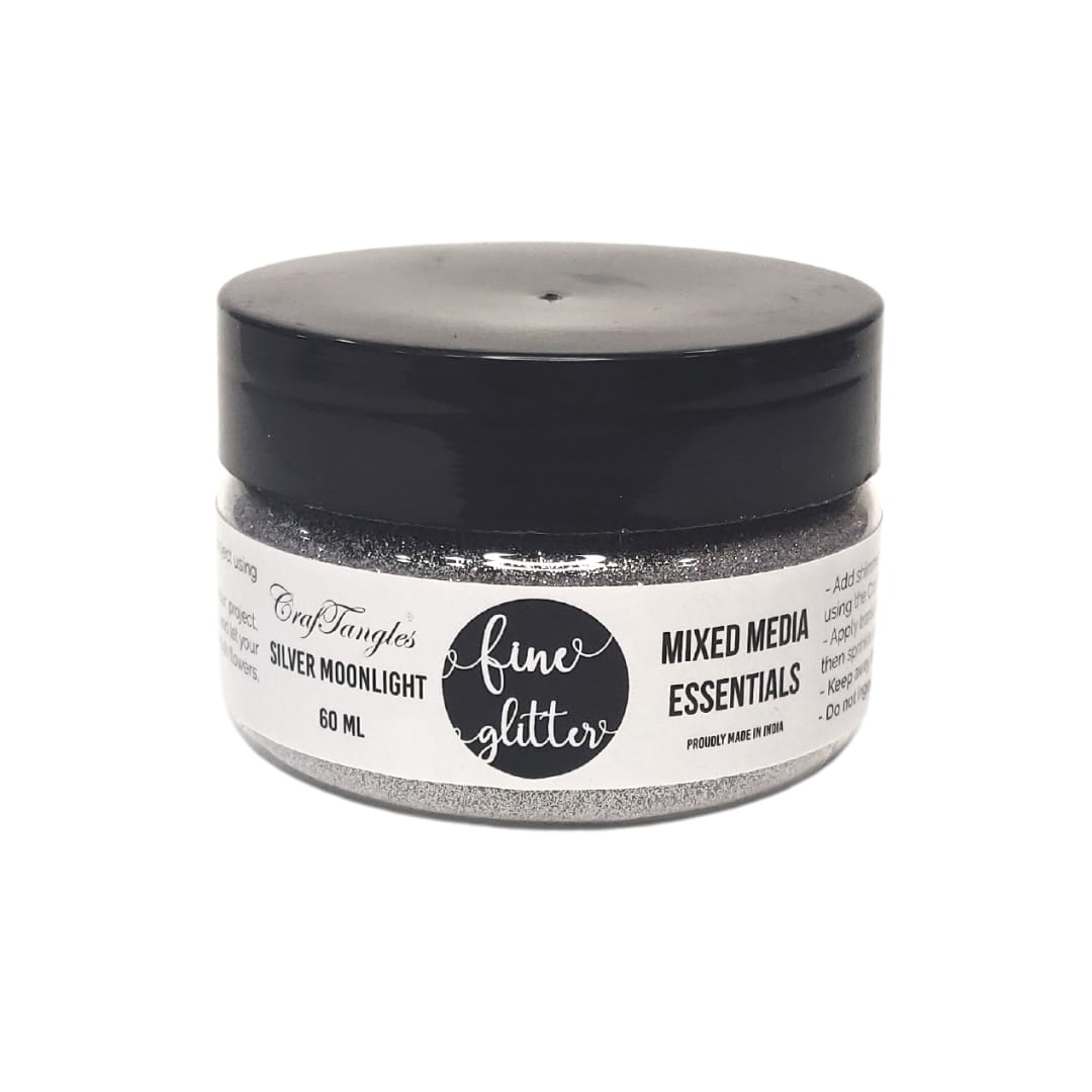 CrafTangles Fine Glitter - Silver Moonlight (60 ml) Craftangles Fine Glitter Silver Moonlight CrafTangles Fine Glitter - Silver Moonlight (60 ml)