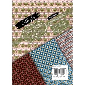CrafTangles Decoupage Paper Pack  - Ethnic Indian Patterns 2 (A4) - 4 sheets