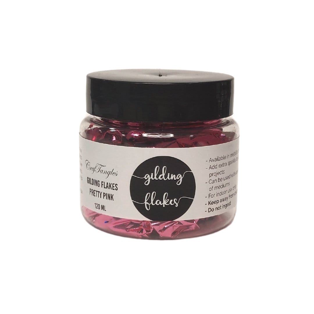 CrafTangles Gilding Flakes (120 ml) - Pretty Pink craftangles gilding flakes pretty pink CrafTangles Gilding Flakes (120 ml) - Pretty Pink
