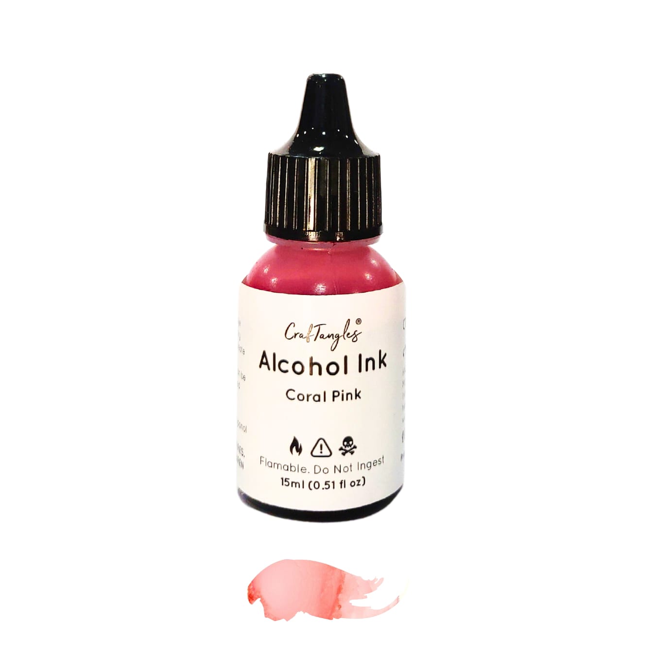 CrafTangles Alcohol Inks (15 ml) - Coral Pink craftangles alcohol inks coral pink CrafTangles Alcohol Inks (15 ml) - Coral Pink