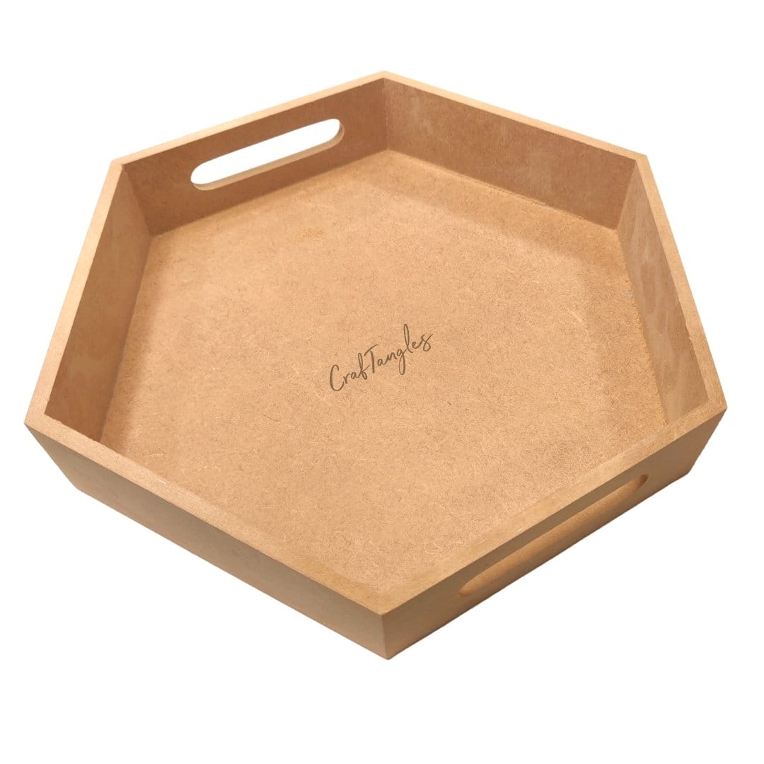 CrafTangles Hexagon MDF Tray (11.25 by 11.25 inches) hexagon mdf tray craftangles 2 hexagon-mdf-tray-craftangles-2