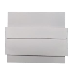 CrafTangles Slimline card size Notelets - 250 gsm - Plain White (10 pcs) - Card bases and coordinating envelopes
