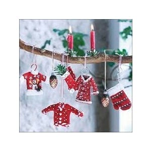 German Decoupage Napkins (5 pcs) - Christmas Hanging Decorations