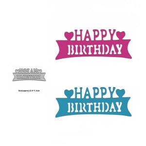 Steel Cutting Dies - Happy Birthday Banner