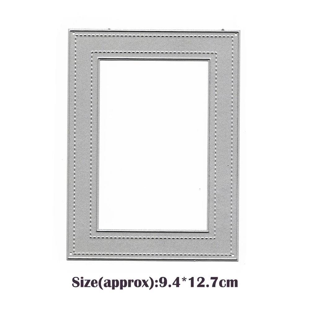 Steel Dies - Stitched Frame CraftAdda Steel Dies XY1207 Steel Dies - Stitched Frame