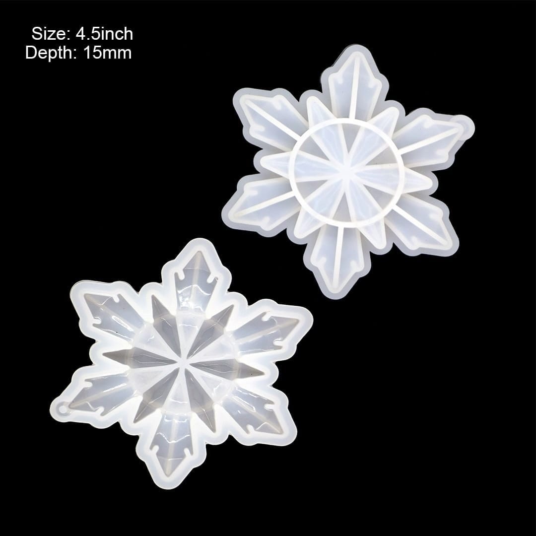 Snowflake Christmas Ornament Silicone Resin Mould (RAWS-029) RAWS 029 Silicone Resin Mould Snowflake Christmas Ornament Silicone Resin Mould (RAWS-029)