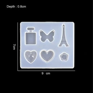 Different Pendants Silicone Jewellery Mould (RAWS-173)
