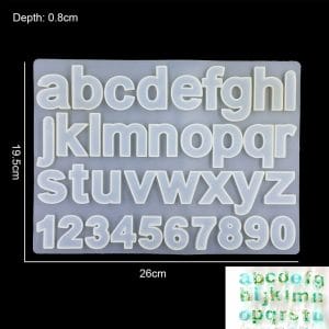 Lowercase Alphabets and Numbers Silicone Moulds