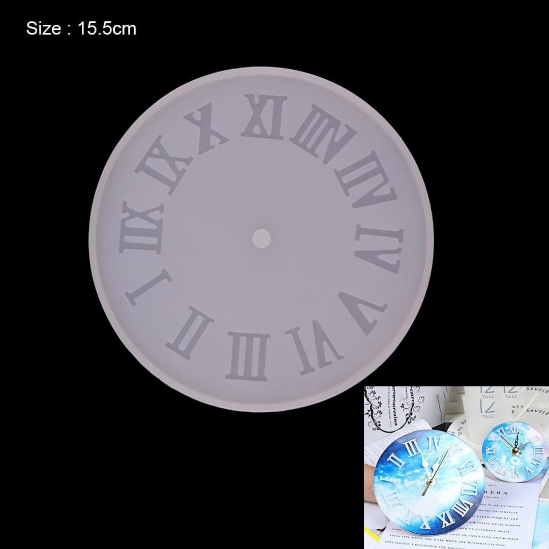 Roman Number Clock Silicone Mould RAWS 392 Silicone Resin Mould Roman Number Clock Silicone Mould