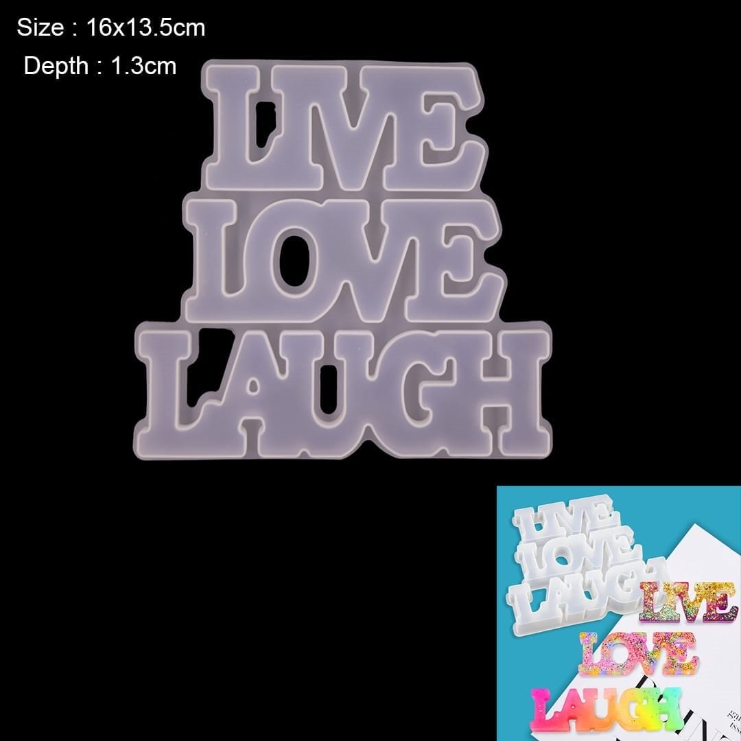 Live Love Laugh Silicone Mould RAWS 404 silicone mould Live Love Laugh Silicone Mould