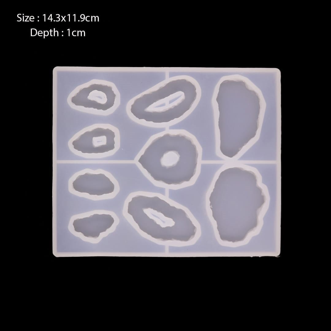 Small Agate Resin Silicone Mould (RAWS-424) RAWS 424 Silicone Resin Mould Small Agate Resin Silicone Mould (RAWS-424)