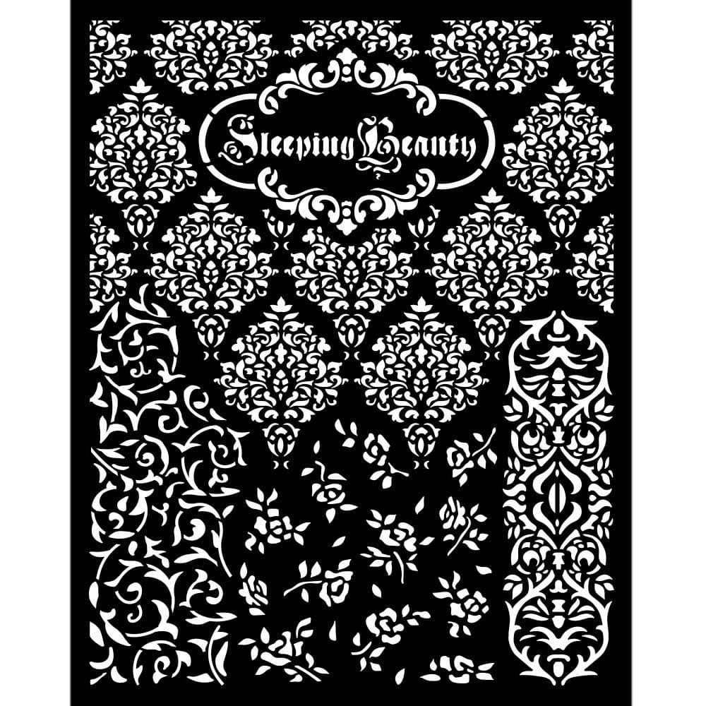 Stamperia Stencil 20 by 25 cm - Textures Sleeping Beauty Stamperia Stencil KSTD079 Stamperia Stencil 20 by 25 cm - Textures Sleeping Beauty