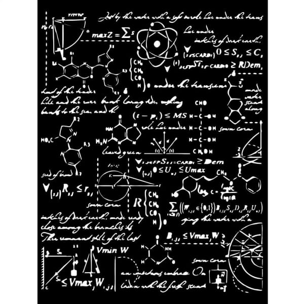Stamperia Stencil 20 by 25 cm - Formulas, Alchemy