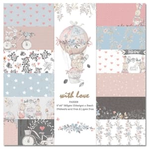With Love (Pack of 24 sheets) - 6 by 6 inch