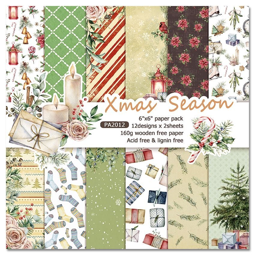 Christmas Season (Pack of 24 sheets) - 6 by 6 inch