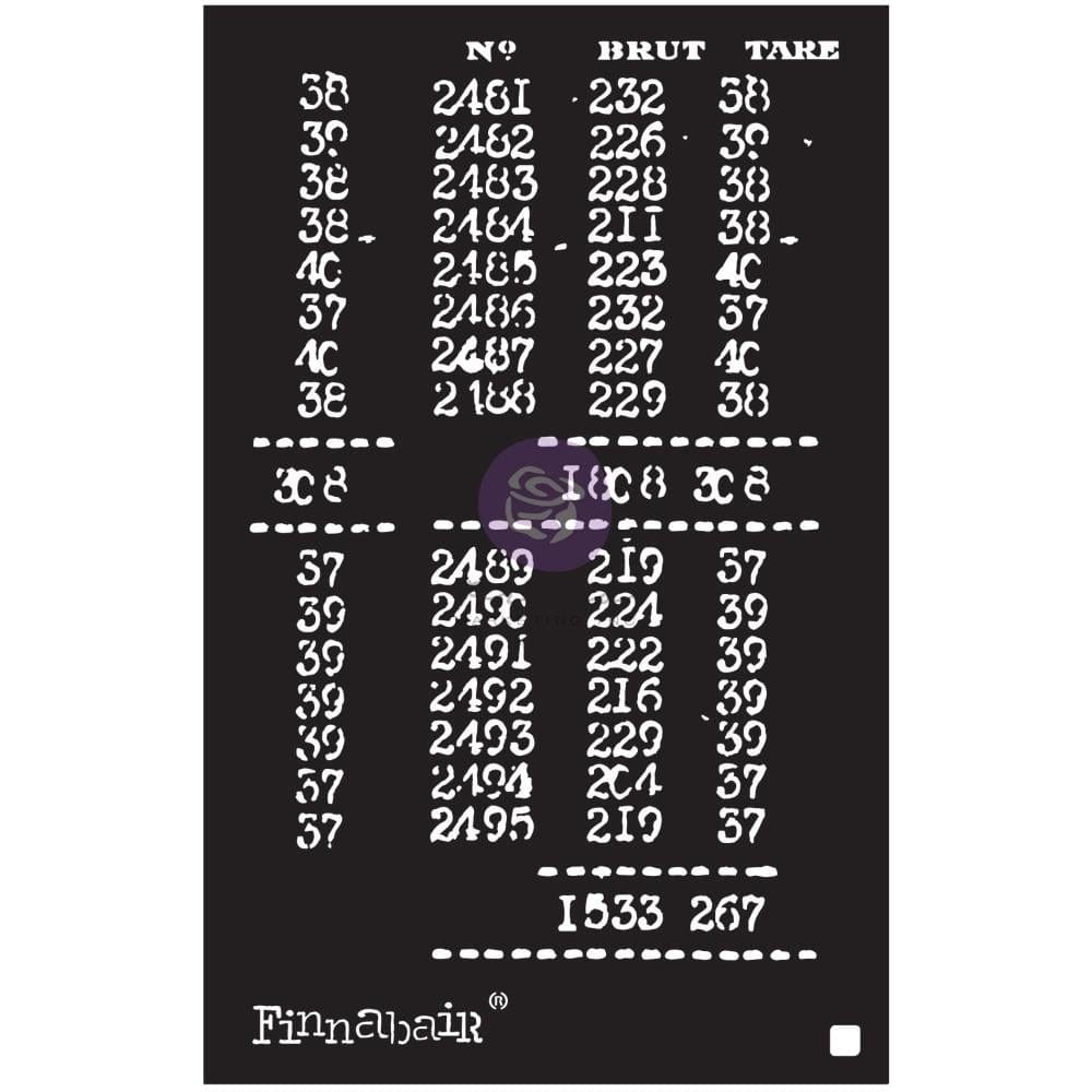 Prima Marketing Finnabair Stencil 6"X9" - Book Of Numbers prima Stencil 968977 Prima Marketing Finnabair Stencil 6"X9" - Book Of Numbers