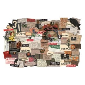 Tim Holtz Idealogy Ephemera Pack 93/Pkg - Halloween