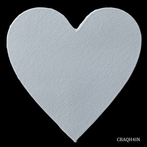Canvas Board Artist Quality Heart 4 inch
