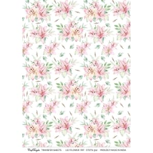 CrafTangles A4 Transfer It Sheets - Lily Flower Pattern