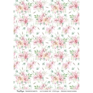 CrafTangles A4 Transfer It Sheets - Lily Flower Pattern