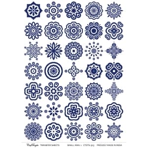 CrafTangles A4 Transfer It Sheets - Small Mandalas 1