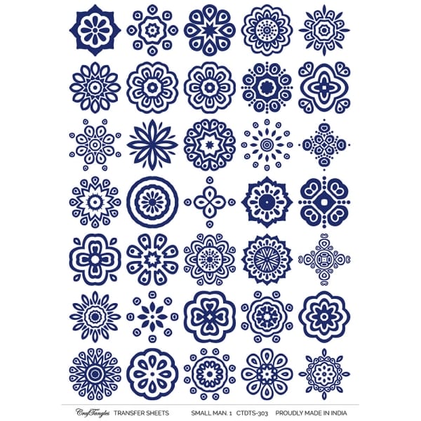 CrafTangles A4 Transfer It Sheets - Small Mandalas 1