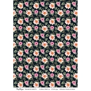CrafTangles A4 Transfer It Sheets - Floral Print 10