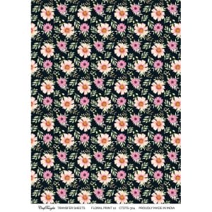 CrafTangles A4 Transfer It Sheets - Floral Print 10