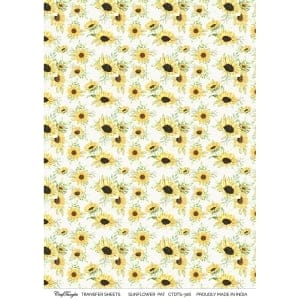 CrafTangles A4 Transfer It Sheets - Sunflower Pattern