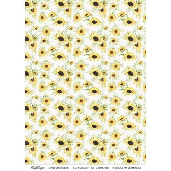CrafTangles A4 Transfer It Sheets - Sunflower Pattern