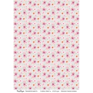 CrafTangles A4 Transfer It Sheets - Floral Print 11